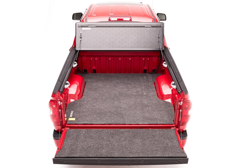 BAKFlip G2 Hard Folding Truck Bed Cover Rail Mounts Near Top of Bed Rail Rails Can Be Lowered Using Drop Down Brackets 2007-2021 Toyota Tundra 6 Foot 6 Inch Bed without Deck Rail System without Trail Special Edition Storage Boxes BAK