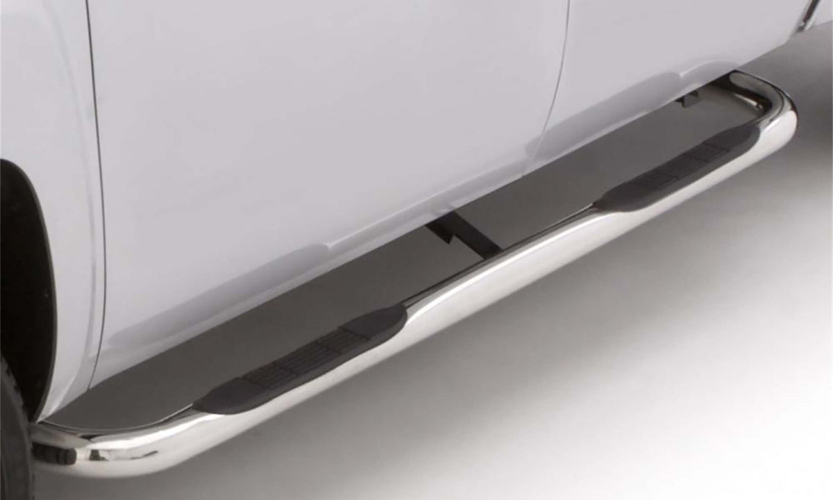 3 Inch Round Bent Nerf Bars Polished Stainless 2019-2026 Ford Ranger SuperCrew Cab Lund