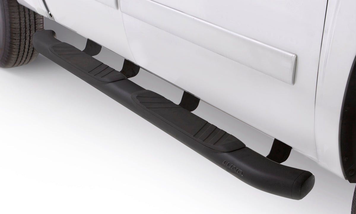 5 Inch Oval Bent Composite Nerf Bars Black 2007-2019 Silverado/Sierra 1500/2500 HD/3500 HD Extended Cab Lund