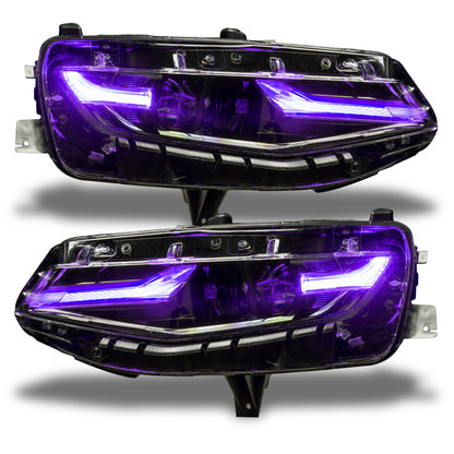 Oracle 19-21 Chevy Camaro LS/LT RGB+A Headlight DRL Kit - ColorSHIFT w/ RF Controller