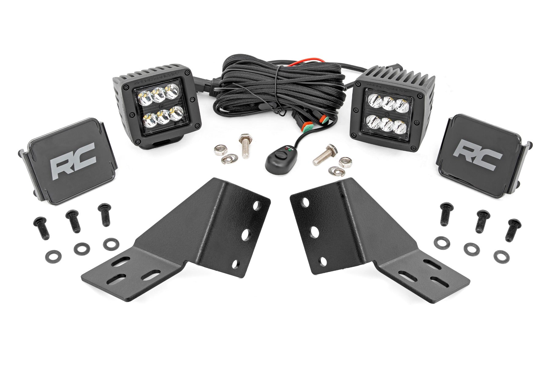 LED Light Kit | Rear Mount | 2" Black Pair | CFMOTO UFORCE U10 Pro 