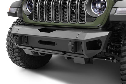 Trailline Front Stubby Bumper Textured Black 2018-2026 Jeep Wrangler JL 2020-2025 Jeep Gladiator Go Rhino