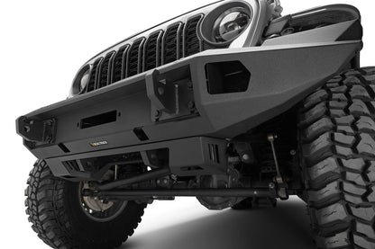 Trailline Bumper Fairlead Mount Plate Textured Black 2018-2026 Jeep Wrangler JL 2020-2025 Jeep Gladiator Go Rhino