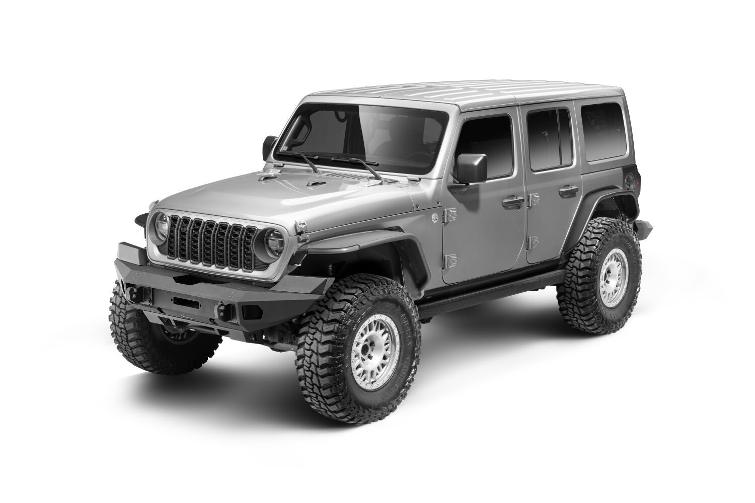 Trailline Bumper Fairlead Mount Plate Textured Black 2018-2026 Jeep Wrangler JL 2020-2025 Jeep Gladiator Go Rhino