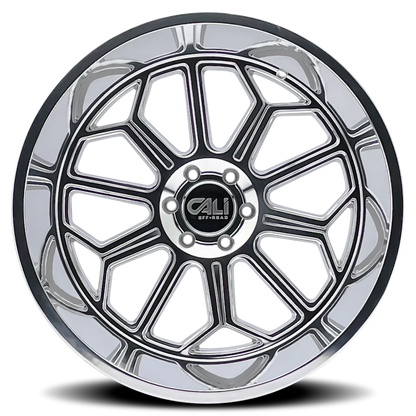 Cali Off-Road 9117 Auburn 20x10 / 6x139.7 BP / -25mm Offset / 106mm Hub Polished Wheel