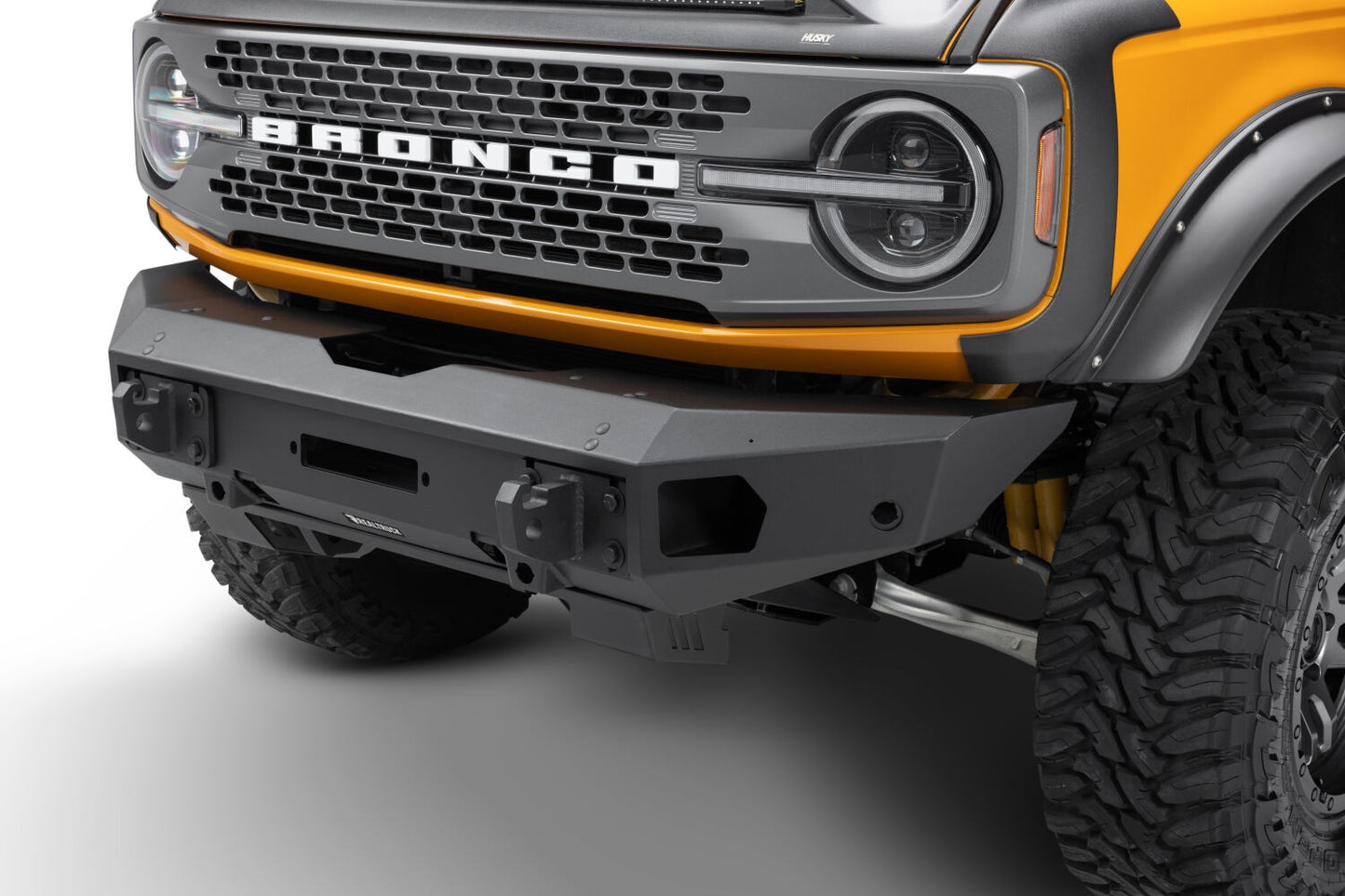 Trailline Bumper Fairlead Mount Plate Textured Black 2021-2025 Ford Bronco Go Rhino