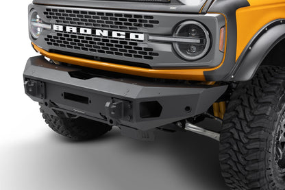 Trailline Bumper Fairlead Mount Plate Textured Black 2021-2025 Ford Bronco Go Rhino