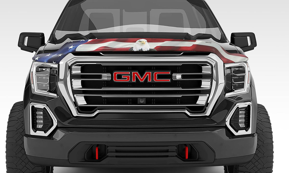 Vigilante Premium Hood Protector American Flag w/Eagle for 2014-2020 Toyota Tundra Stampede