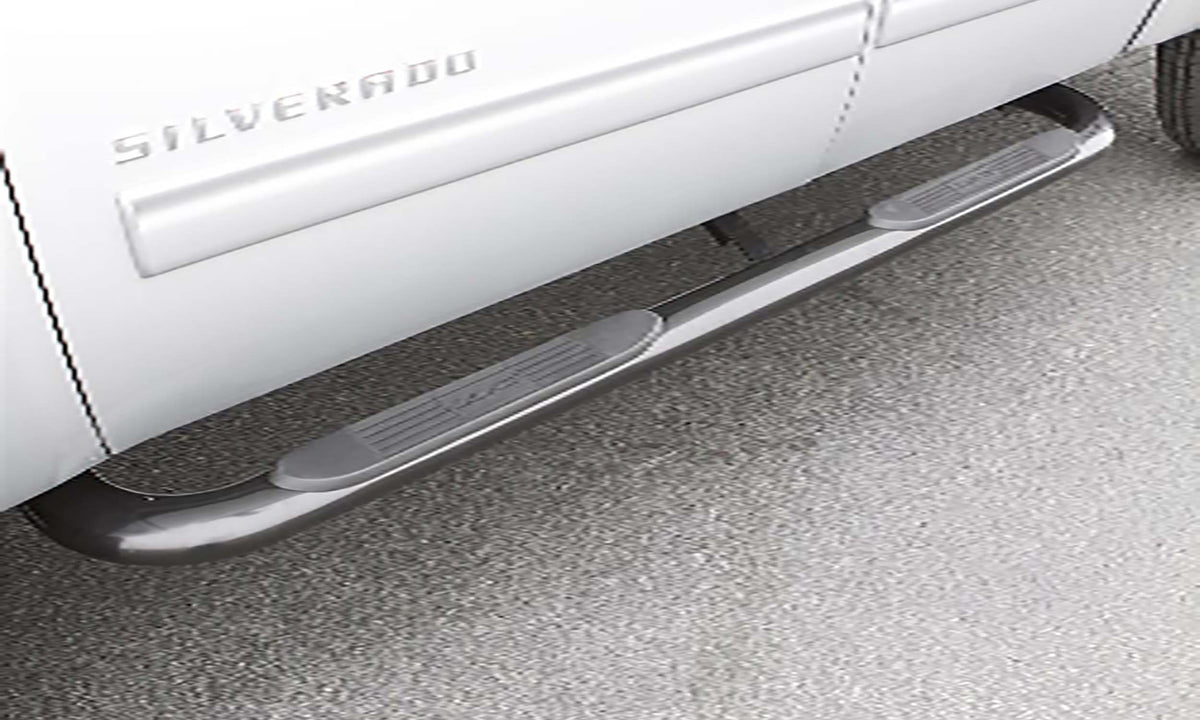 4 Inch Oval Bent Nerf Bars Polished Stainless 2009-2021 Dodge Ram 1500 Quad Cab Lund