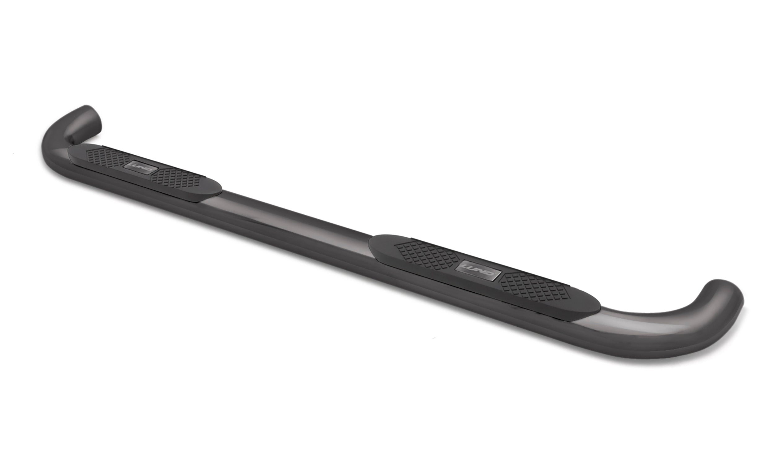 4 Inch Oval Bent Nerf Bars Black 2009-2021 Dodge Ram 1500 Quad Cab Lund
