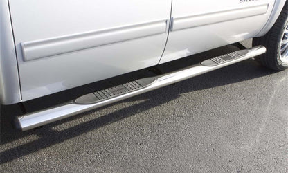 4 Inch Oval Straight Nerf Bars Polished Stainless 2019-2026 Ram 1500 Quad Cab Lund
