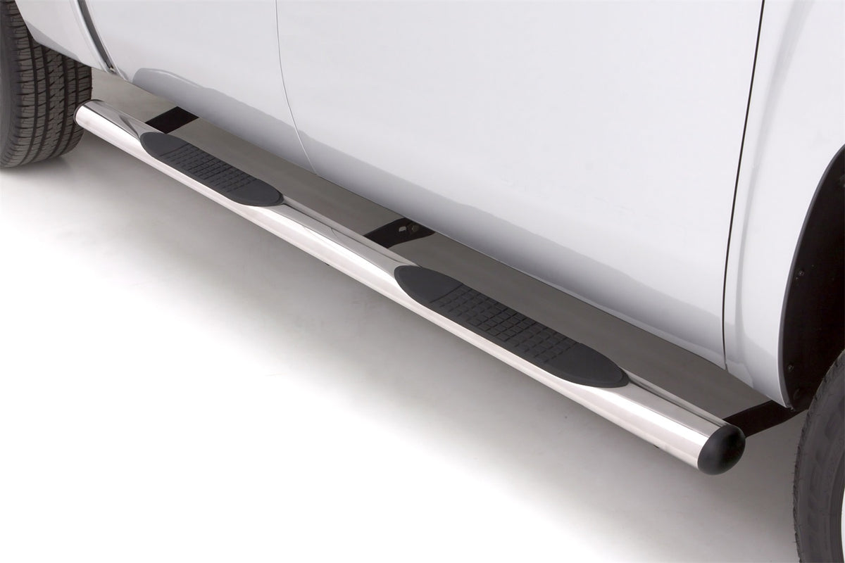 4 Inch Oval Straight Nerf Bars Polished Stainless 1999-2016 Ford F-250/Ford F-350/F-450 Super Duty Crew Cab Lund