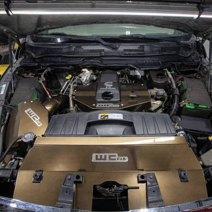 Wehrli 10-12 Cummins Fabricated Aluminum Radiator Cover - WCFab Red