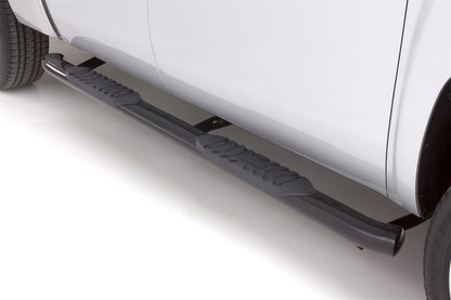 5 Inch Oval Curved Nerf Bars Black 2004-2024 Nissan TITAN Crew Cab Lund