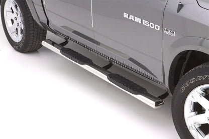 5 Inch Oval Straight Nerf Bars Polished Stainless 2009-2024 Dodge Ram 1500/2500/3500/4500/5500 Cab & Chassis Crew Cab Lund