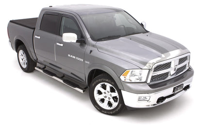 5 Inch Oval Straight Nerf Bars Polished Stainless 2009-2024 Dodge Ram 1500/2500/3500/4500/5500 Cab & Chassis Crew Cab Lund
