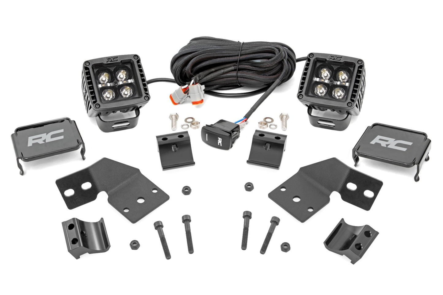LED Light Kit | Front Mount | 2" Black Pair | White DRL | Polaris XPEDITION XP 5 