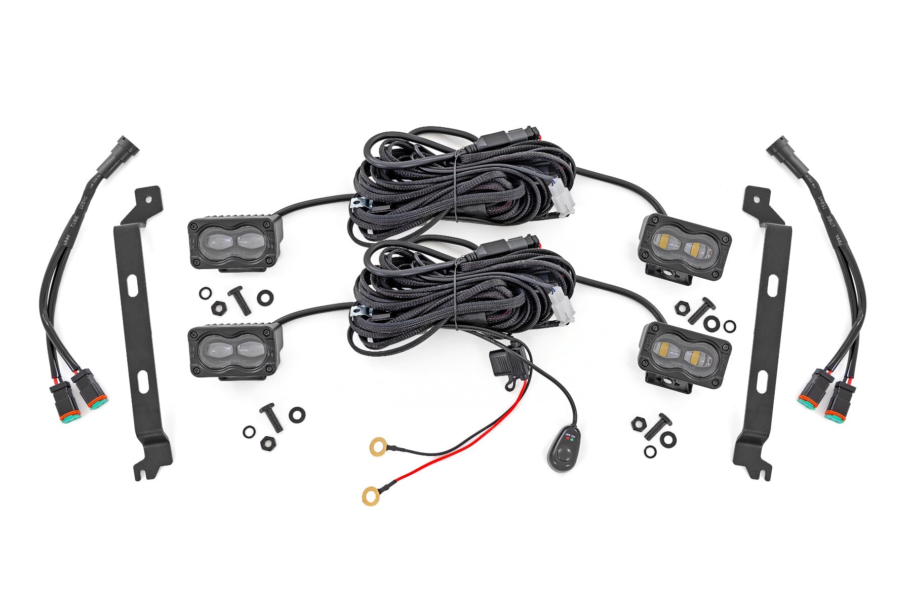 LED Fog Light Kit | 3x1.75 Inch Black Series Slim Aux | Toyota Tacoma (24-26)