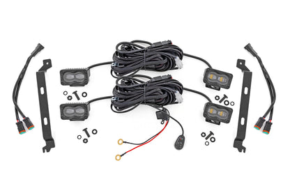 LED Fog Light Kit | 3x1.75 Inch Black Series Slim Aux | Yellow | Toyota Tacoma (24-26)