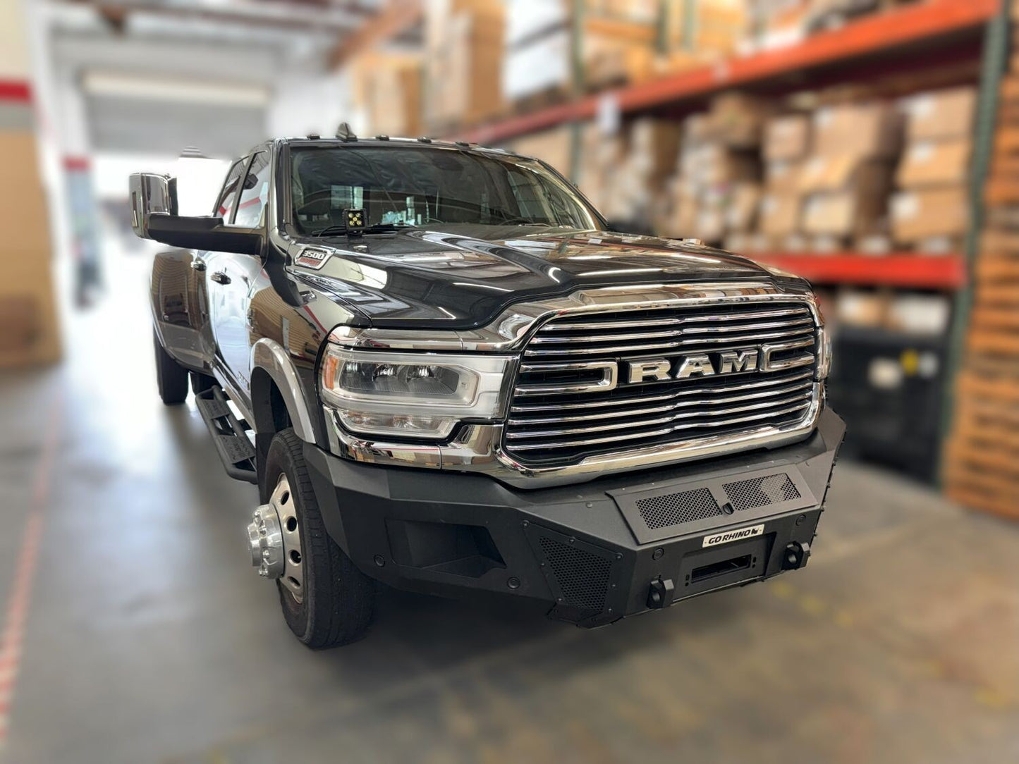BR11 Front Bumper Replacement Textured Black 2019-2024 Ram 2500/3500 Go Rhino