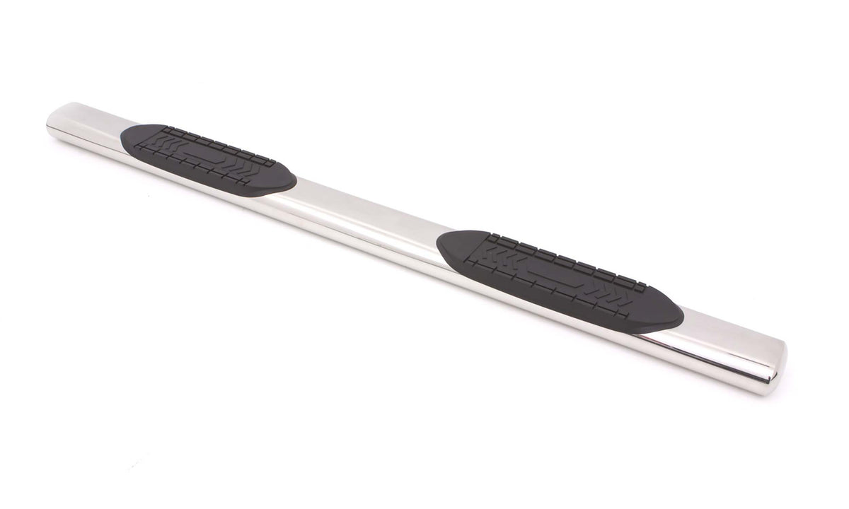 6 Inch Oval Straight Nerf Bars Polished Stainless 2019-2026 Silverado/Sierra 1500/2500/3500 Double Cab Lund