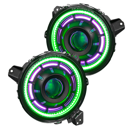 Oracle Oculus Bi-LED Projector Headlights for Jeep JL/Gladiator JT - w/ Simple Controller