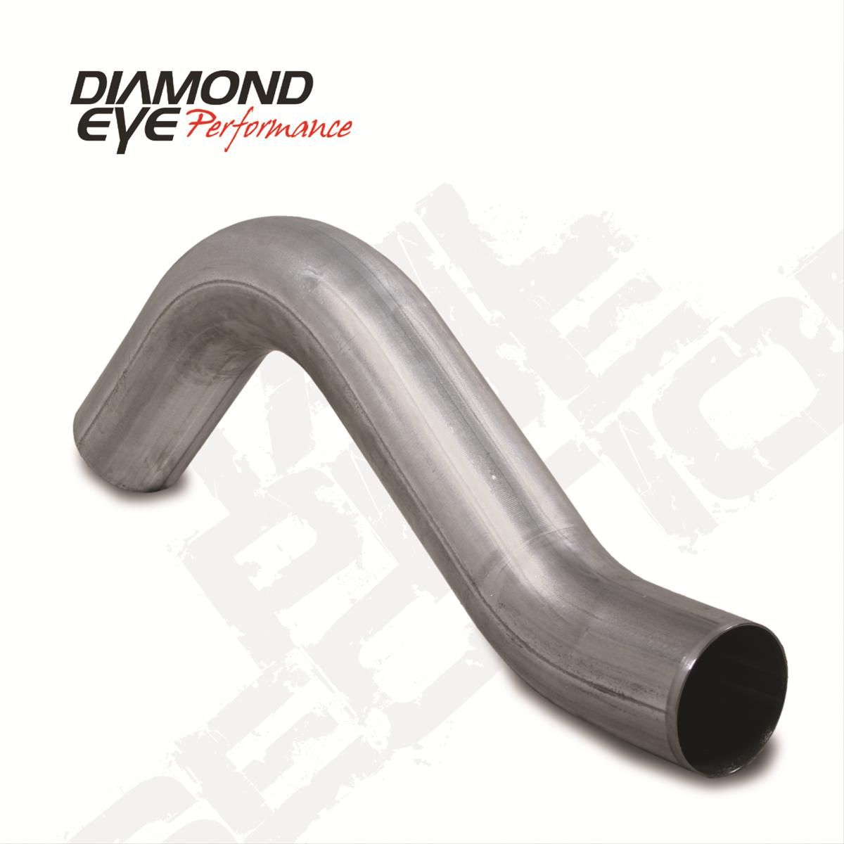 Exhaust Pipe 4 Inch 04.5-Early 07RAM 2500/3500 First Section Pass enger Stainless Performance Series Diamond Eye