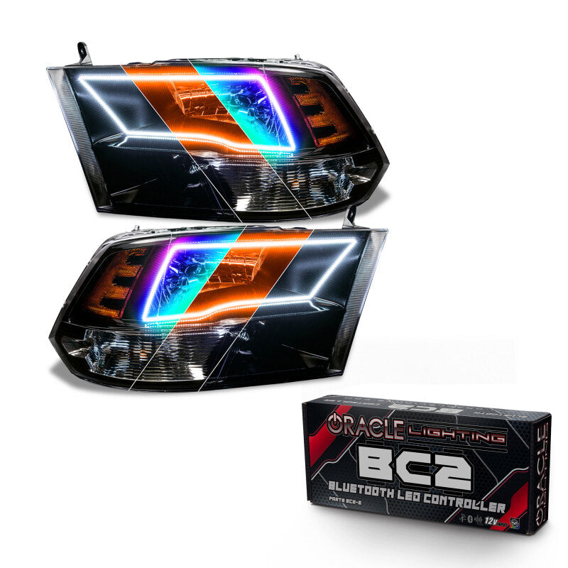 Oracle Lighting 09-18 RAM 1500 Sport Halo Headlights - Blk Housing w/BC1 Controller