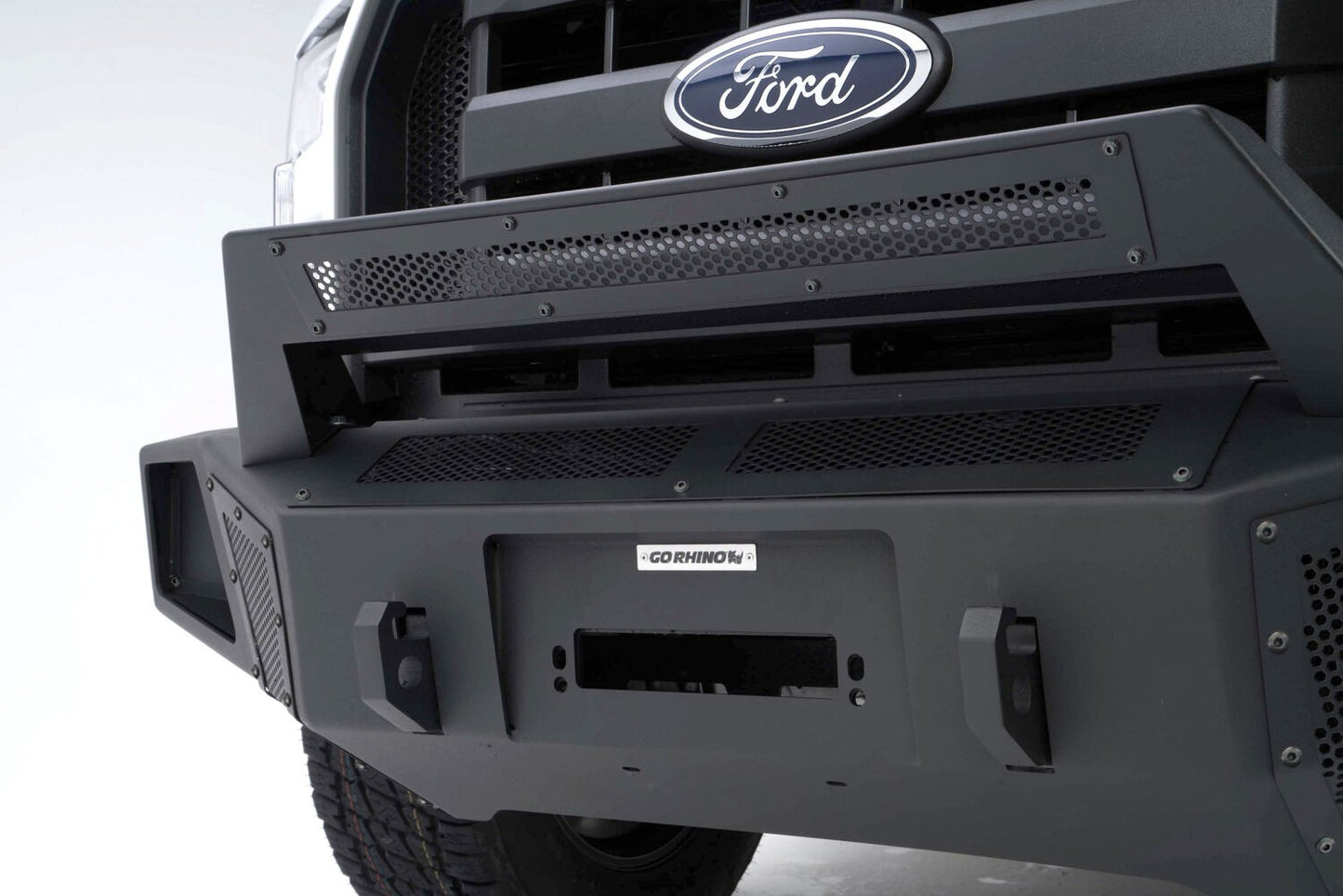 BR6/BR11 Light Bar Mount Textured Black 2013-2025 Ram 1500 2017-2025 Ford F-150 Go Rhino