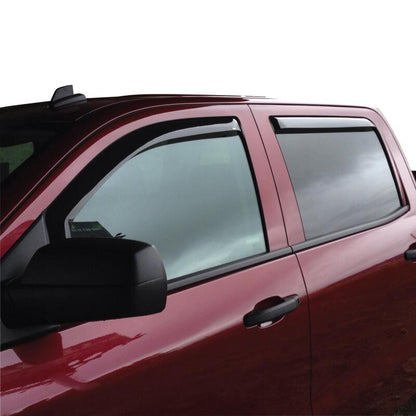 Westin 2014-2018 Chevy Silverado 1500 Crew Cab In-Channel Wind Deflector 4pc - Smoke