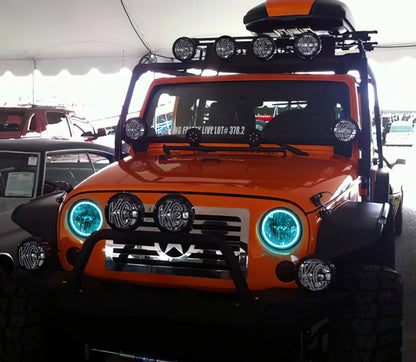 Oracle Jeep Wrangler 07-17 Halo Kit - ColorSHIFT w/ Simple Controller