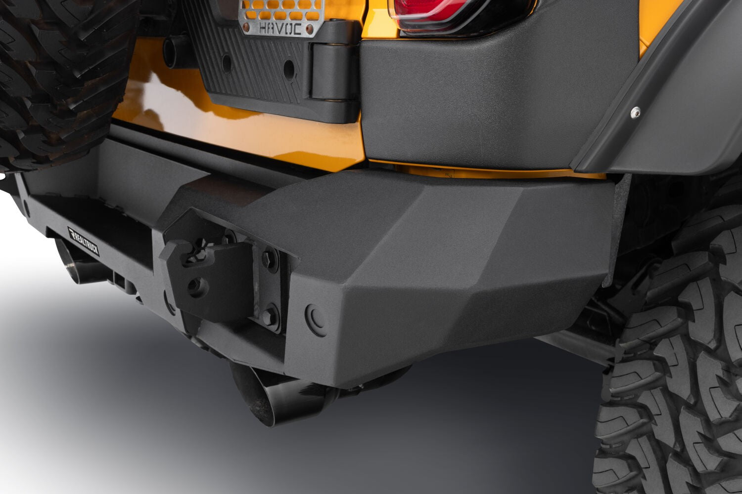 Trailline Rear Full Width Bumper Textured Black 2021-2025 Ford Bronco Go Rhino