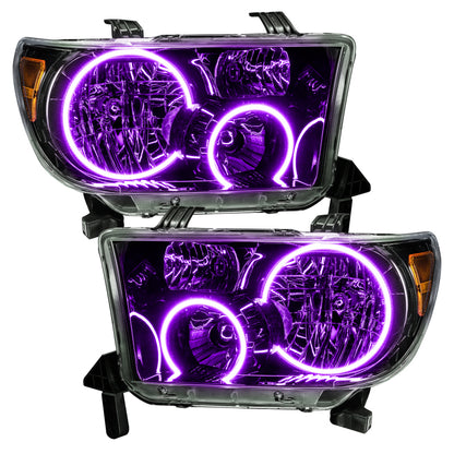 Oracle 07-11 Toyota Tundra Pre-Assembled Headlights- Blk Housing - w/ Simple Controller