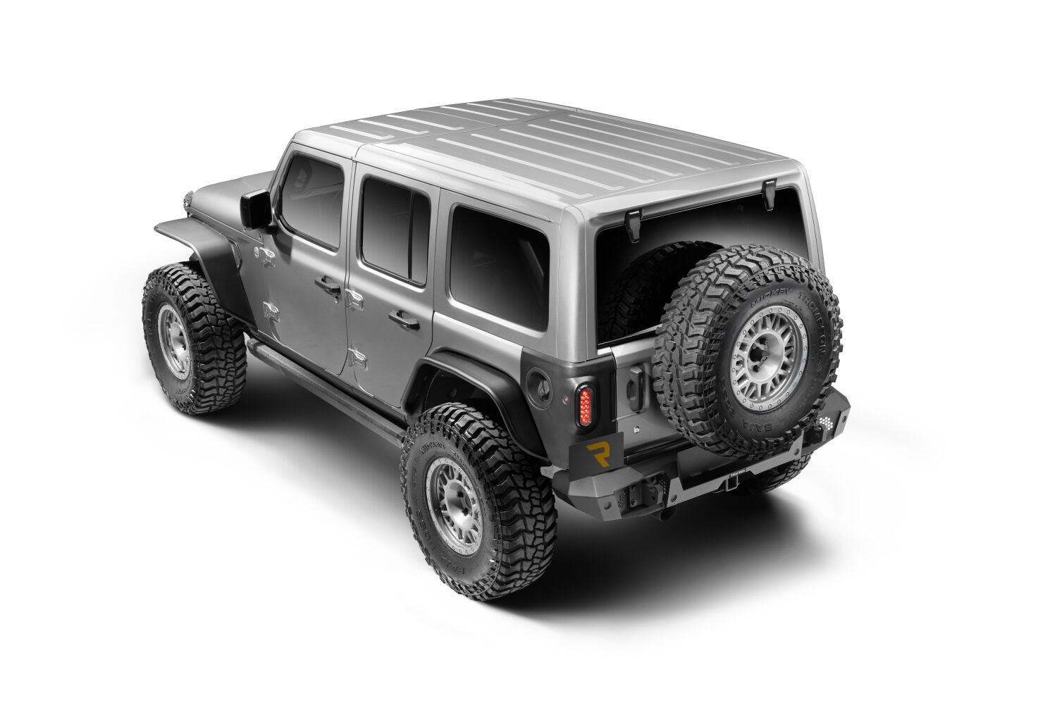 Trailline Rear Full Width Bumper Textured Black 2018-2026 Jeep Wrangler Go Rhino