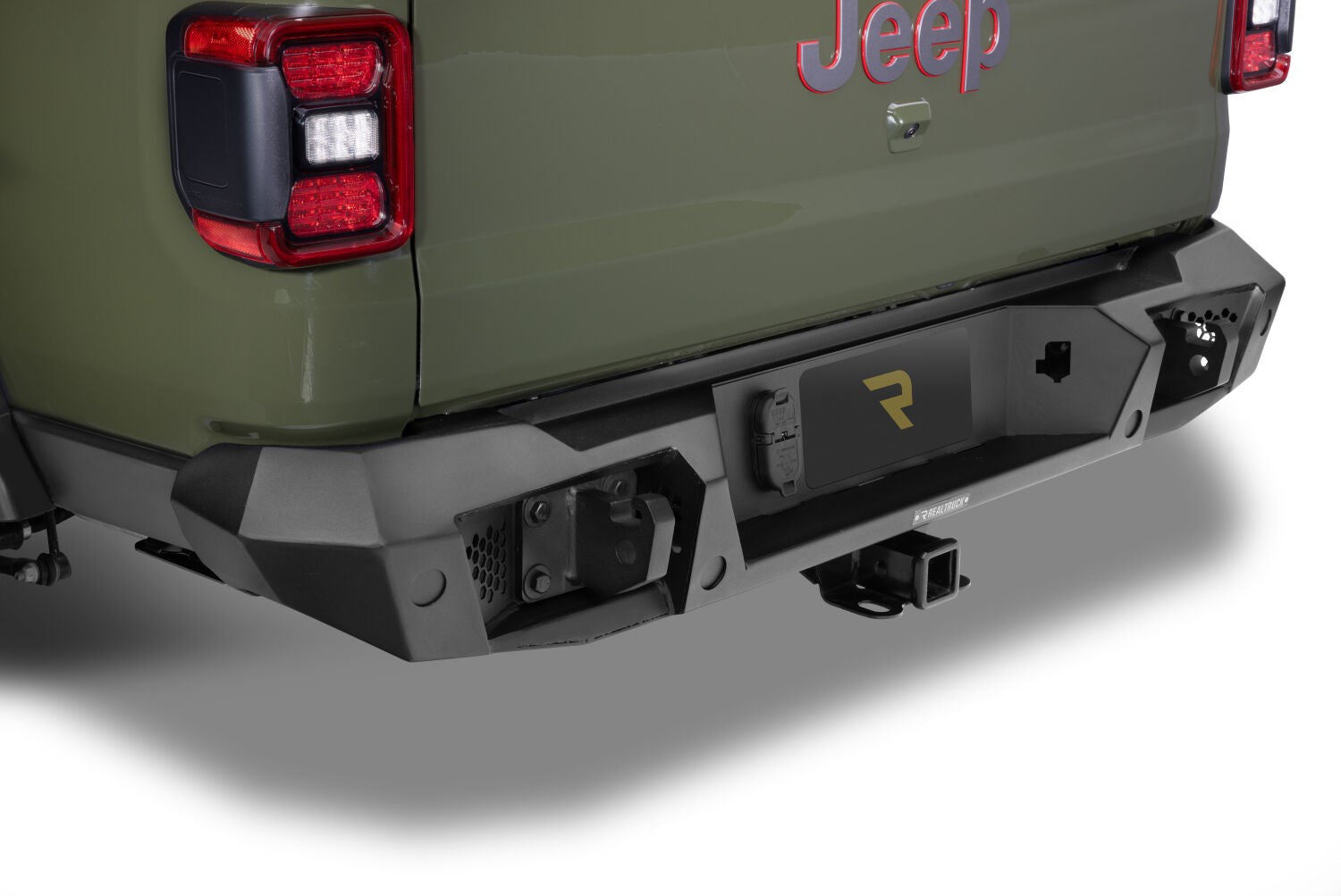 Trailline Rear Full Width Bumper Textured Black 2020-2025 Jeep Gladiator Go Rhino