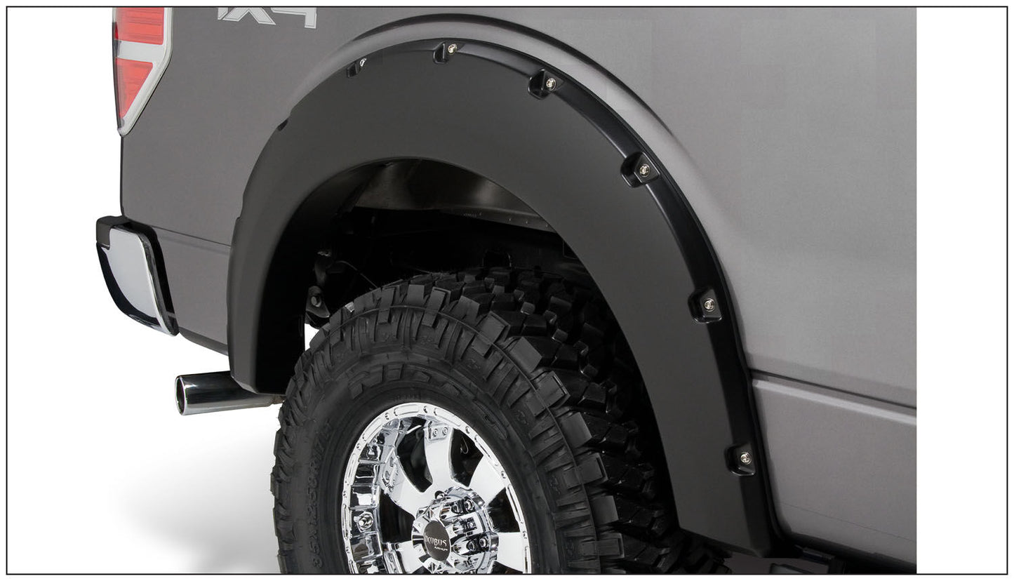 Pocket Style Fender Flare 4 PC Set For 2009-2014 F-150 Husky Liners