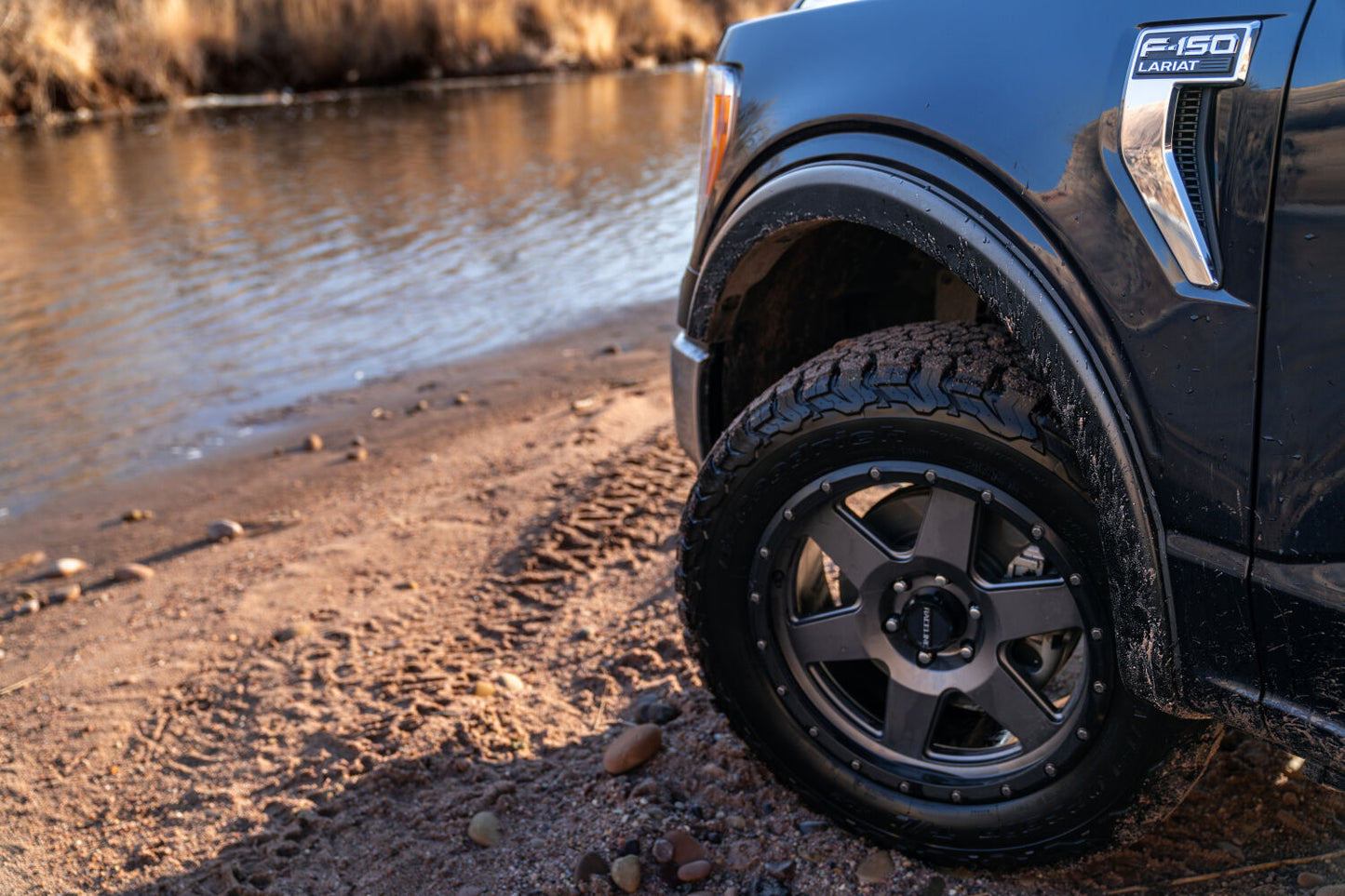 OE Style Fender Flares Black Smooth Finish 4-Piece Set For 2021-2026 F-150 Husky Liners