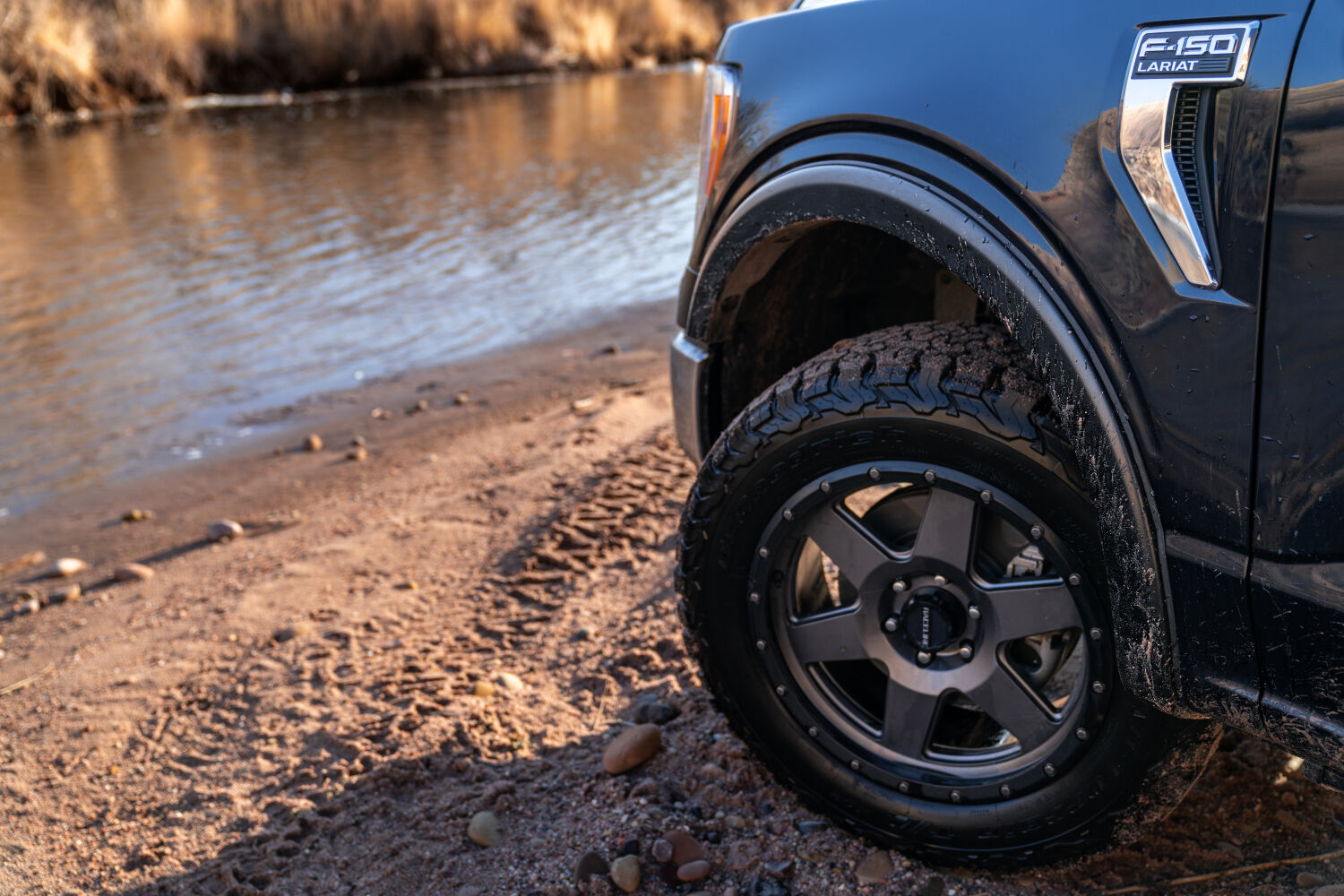 OE Style Fender Flares Black Smooth Finish 4-Piece Set For 2021-2026 F-150 Husky Liners