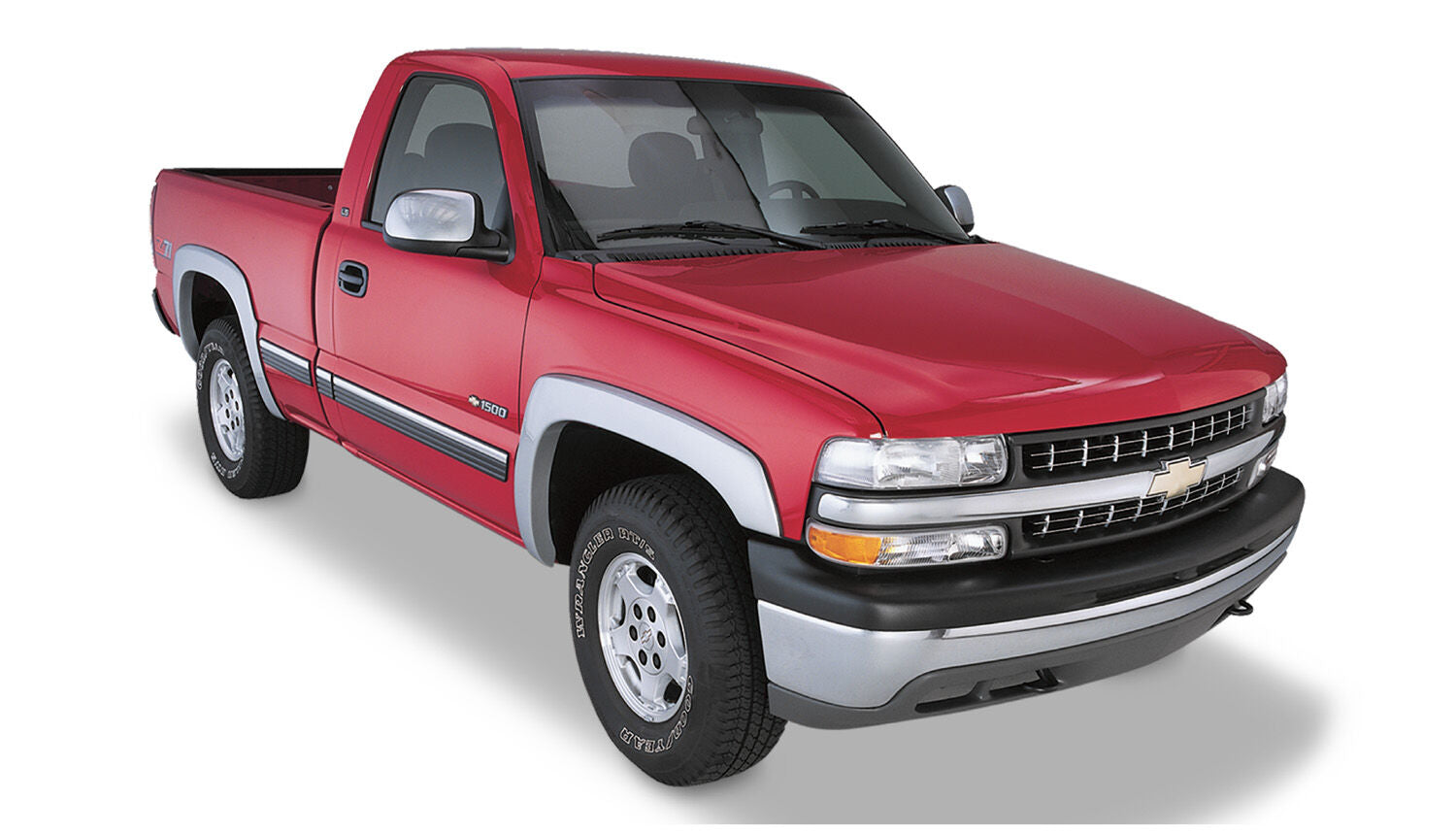 OE Style Fender Flares Black Smooth Finish 4-Piece Set For 1999-2007 Silverado 1500/1500 HD/2500/2500 HD/3500, Sierra 1500/1500 Classic/2500 HD/2500 HD Classic/3500/3500 Classic Husky Liners