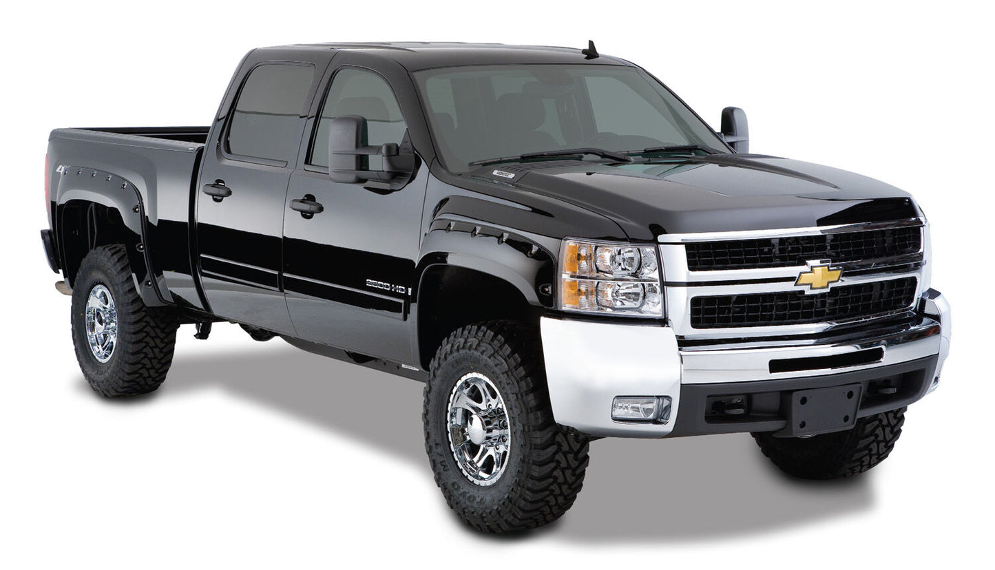Pocket Style Fender Flare 4 PC Set For 2007-2013 Silverado 1500/2500 HD/3500 HD Husky Liners