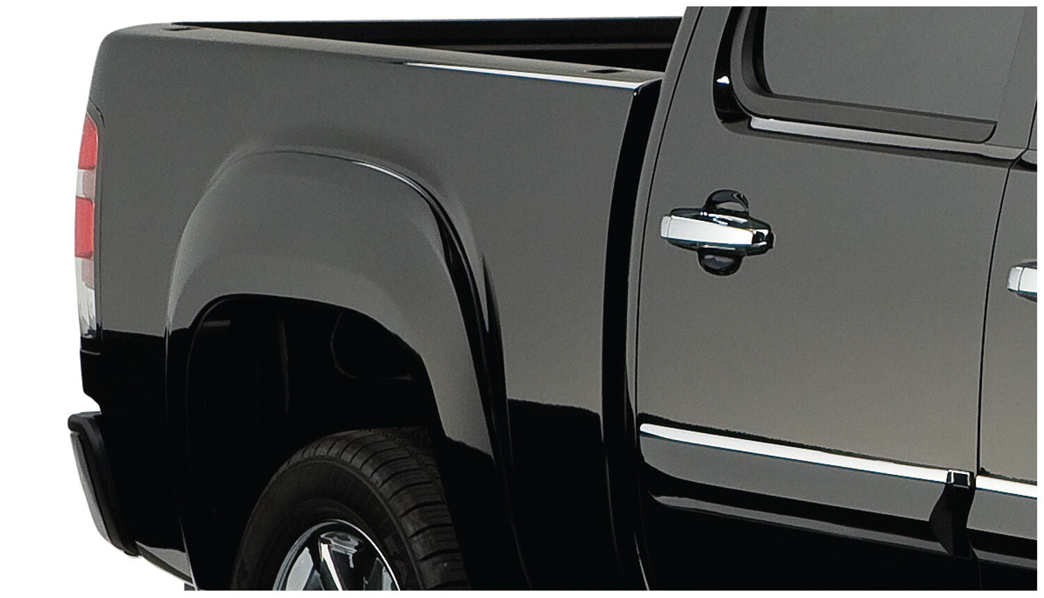 OE Style Fender Flares Black Smooth Finish 4-Piece Set For 2007-2014 Sierra 1500/2500 HD/3500 HD Husky Liners
