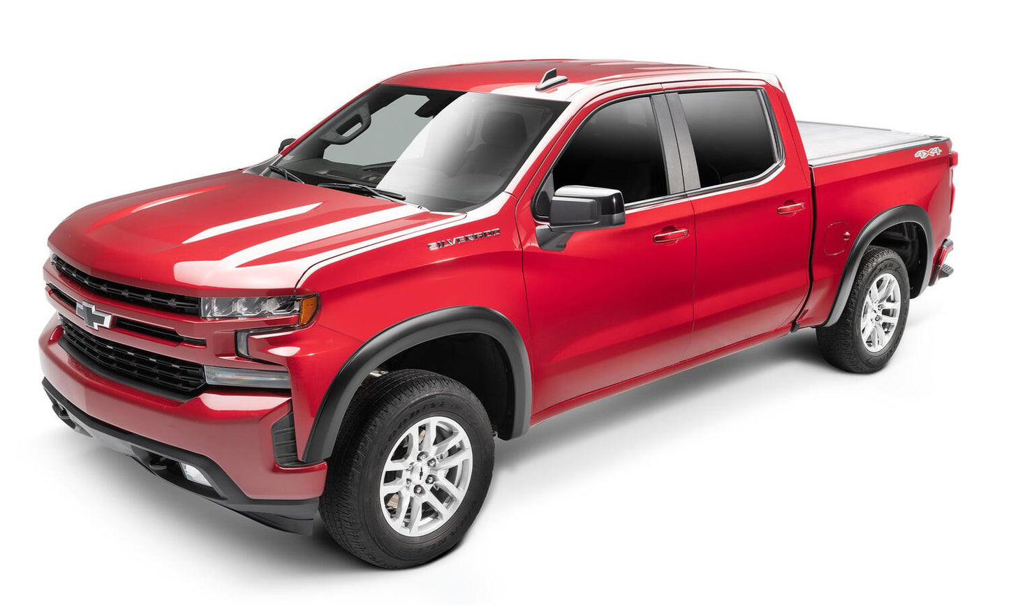 OE Style Fender Flares Black Smooth Finish 4-Piece Set For 2019-2022 Silverado 1500/1500 LTD Husky Liners