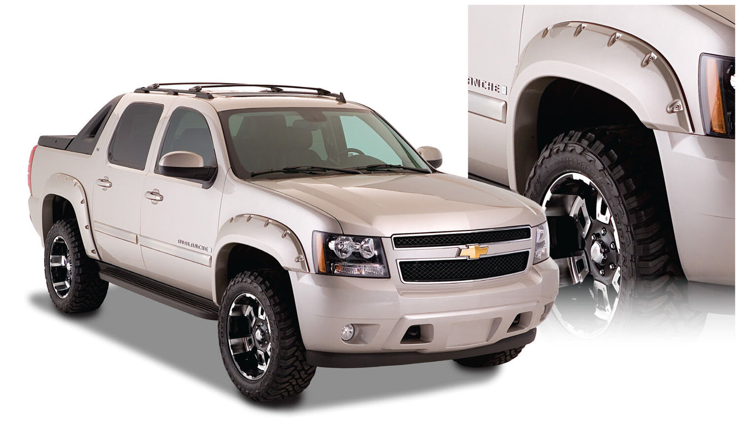 Pocket Style Fender Flare 4 PC Set For 2007-2013 Avalanche Husky Liners