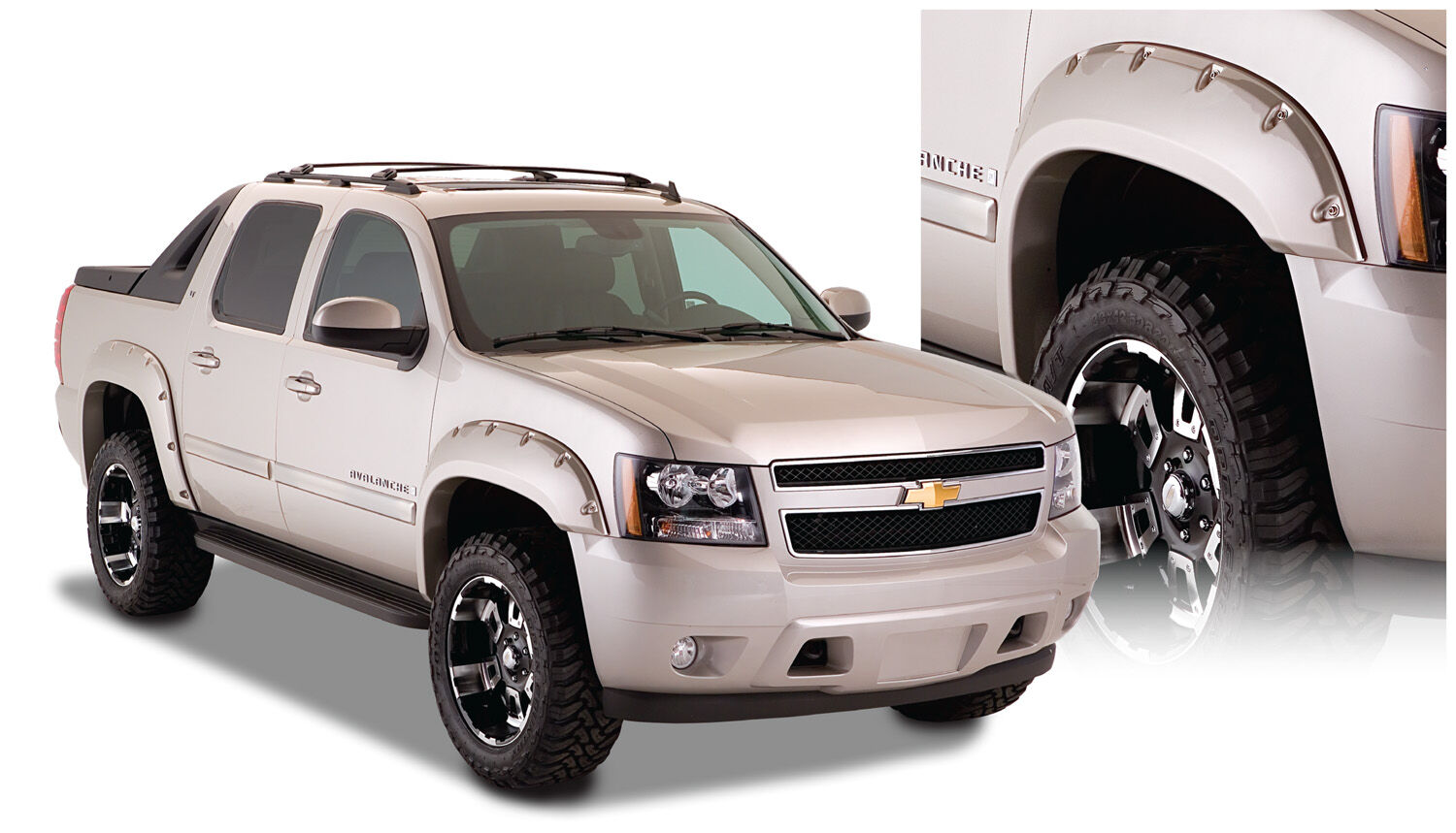 Pocket Style Fender Flare 4 PC Set For 2007-2013 Avalanche Husky Liners