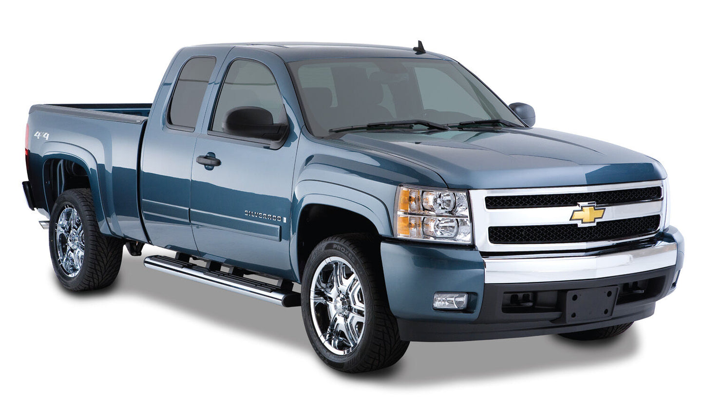 OE Style Fender Flares Black Smooth Finish 4-Piece Set For 2007-2013 Silverado 1500 Husky Liners