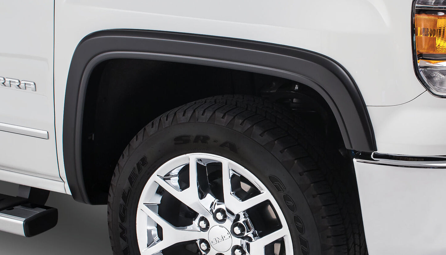 OE Style Fender Flares Black Smooth Finish 4-Piece Set For 2016-2018 Sierra 1500 Husky Liners