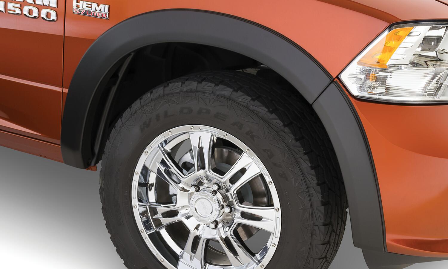 OE Style Fender Flares Black Smooth Finish 4-Piece Set For 2009-2023 Ram 1500, 1500 Classic Husky Liners