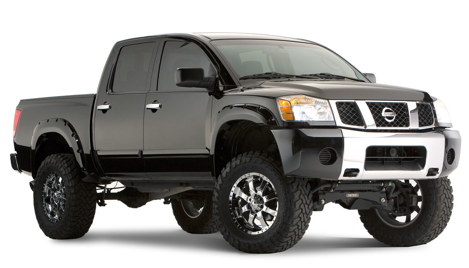 Pocket Style Fender Flare 4 PC Set For 2004-2015 TITAN With Lock Box Husky Liners