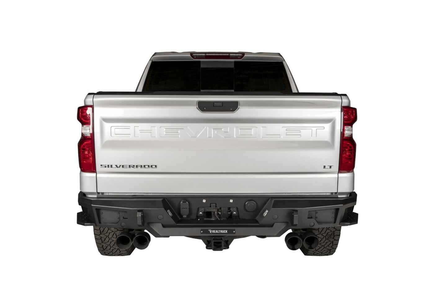 BR20 Rear Bumper Replacement Textured Black 2019-2021 Silverado/Sierra 1500 Go Rhino