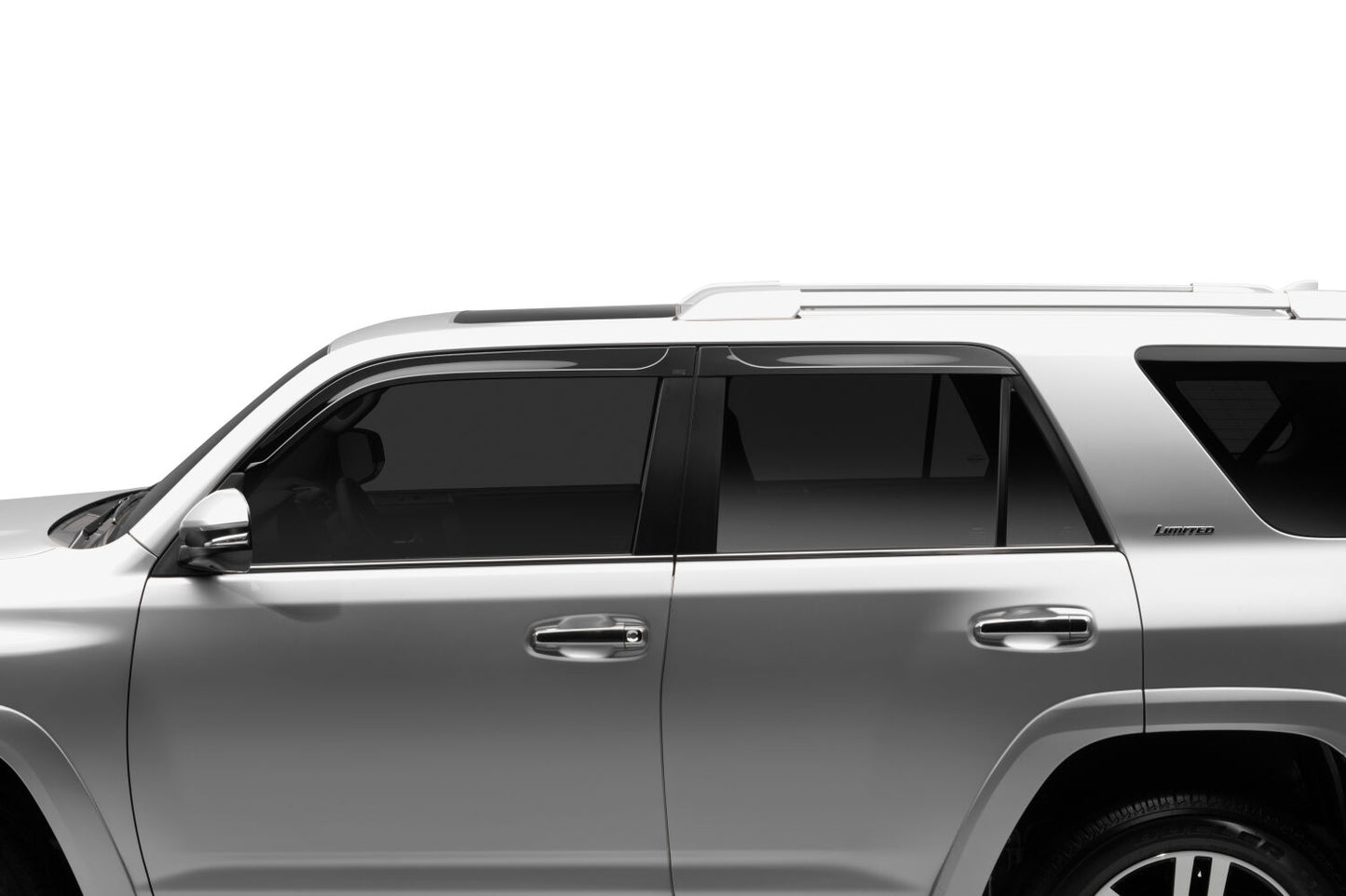 Low Profile Ventvisor Deflector Smoke Outside Mount 4 Piece For 2010-2024 4Runner Husky Liners